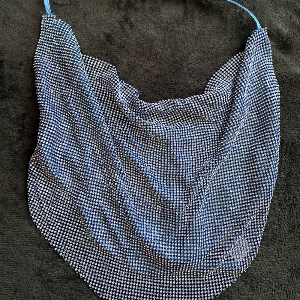 Blue crop top